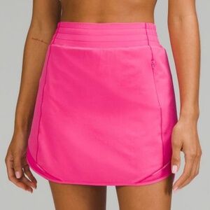 NWT New LULULEMON Hotty Hot High Rise Skirt Skort Pink Size 12 LW8AEPR